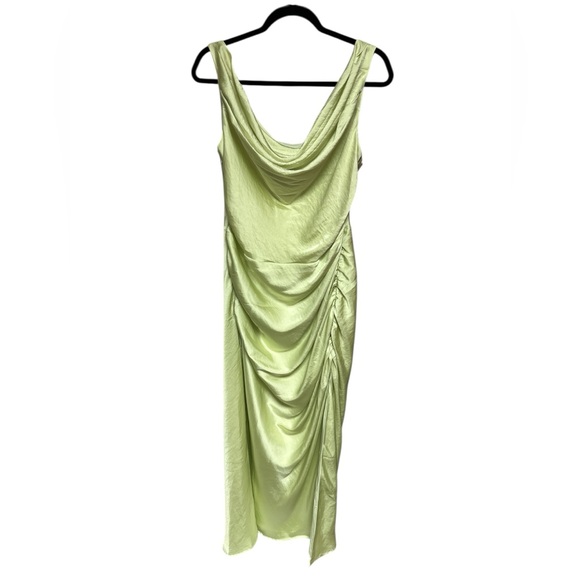 Abercrombie & Fitch Dresses & Skirts - Abercrombie&Fitch Light Green Sleeveless Drape Neck Formal Long Gown size L NWT